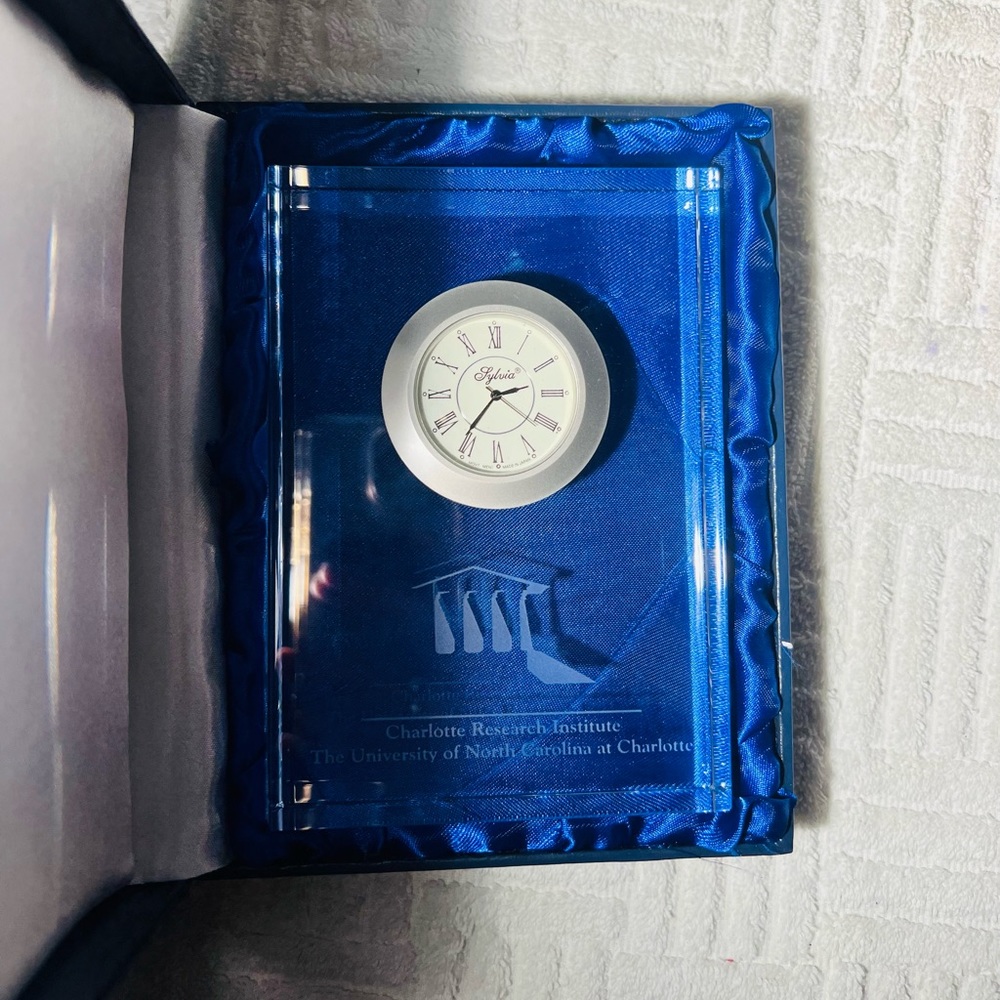 Charlotte Research Institute Crystal Clock Award The University Of North Carolin